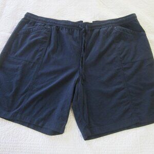 Croft & Barrow Shorts 3X Drawstring Pull On Phantom Blue
